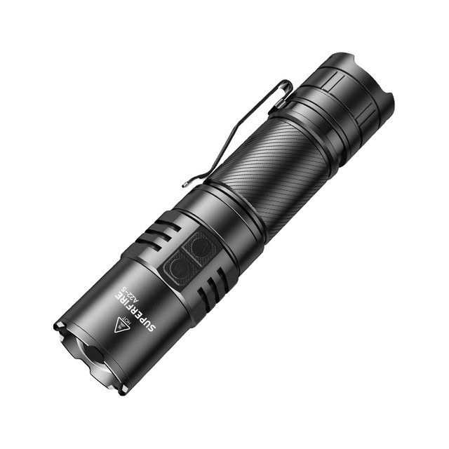Customized 36W Professional Tactical Rechargeable Flashlight with Clip Zoomable Torch 5-Mode Aluminum Alloy Lamp Body