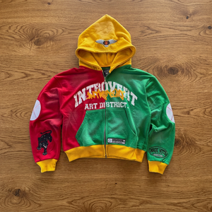 Custom Streetwear 100% Cotton Fleece Breathable Eco-Friendly Front Logo Zip Hoodie for Men Regular Fit Acid Washed Fleece Jacket - Product Image 3