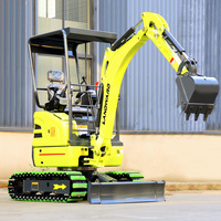 Mini-excavatrice multifonctionnelle de 1,7 tonne, livraison gratuite, moteur diesel CE Euro 5, excavatrice agricole, neuve ou d'occasion, excavatrice à chenilles