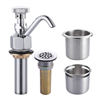 Ensemble d'évier Dipper Well avec robinet à débit constant en laiton pour station de café, lait et thé