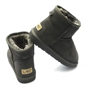 Зимняя обувь для дождливого сезона, Классические Теплые Нескользящие ботинки из овчины для женщин