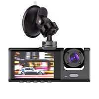 Système DVR 3 voies HD pour voiture avec moniteur de stationnement Caméra intérieure avant arrière étanche pour véhicules