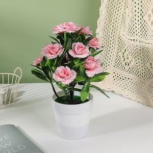 Piante Artificiali in Vaso Decorative Rose in Plastica per Matrimoni Bonsai da Interno Fiori in Velluto Piante in Plastica a Basso Prezzo - Product Image 5