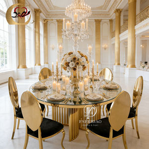 Tables et chaises de salle à manger modernes en acier inoxydable sur mesure pour la maison, l'hôtel et l'extérieur - Product Image 3