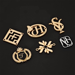 Metal 3D Embossed Logo Tags Custom Brand Name Plated Gold Rose Gold <b>Silver</b> Laser Cut Garment Labels for Hijab Abaya <b>Scarf</b> Bags - Product Image 3
