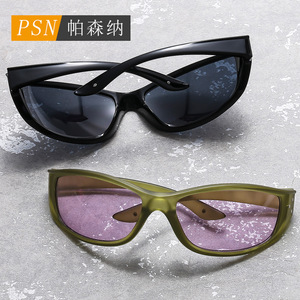Psn Cat Eye <b>Sunglasses</b> Full Rim UV400 Unisex Outdoor Sports <b>Retro</b> Style Adult - Product Image 2