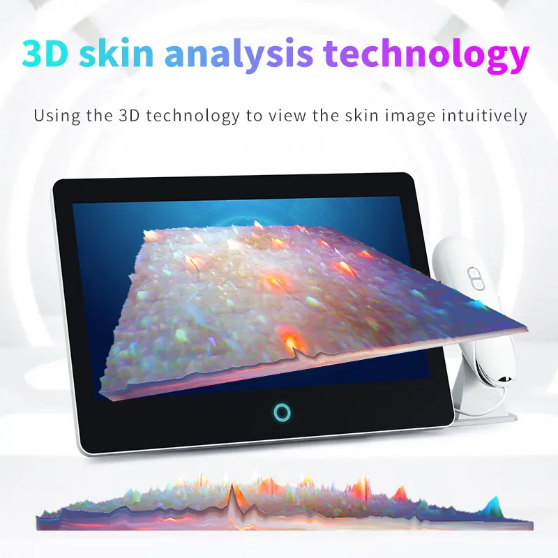 Analisador de pele facial digital 3d, nova geração, sistema inteligente, 13.3 polegadas, profissional