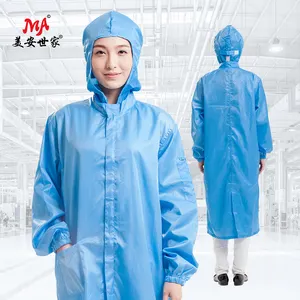 esd antistatic smock workwear coat esd coverall safety work wear clean room siamese clothes smock