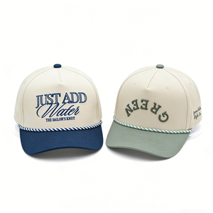 Gorras Deportivas Personalizadas con Bordado 3D Mehs, Gorra de Béisbol de 5 Paneles de Dos Tonos en Algodón con <span class=keywords><strong>Cuerda</strong></span> - Product Image 1