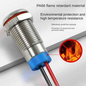 6/8/10/12mm Mini Small <b>Panel</b> Mount signal Lamp Waterproof Equipment Metal LED Indicator <b>Light</b> with Wire 3-6V Red Green Yellow - Product Image 3