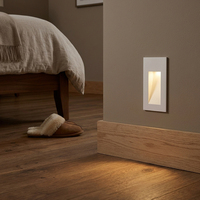 Lampes LED d'escalier murales en aluminium imperméables blanc/noir style minimaliste 3W à bande longue pour jardin, CRI élevé, dimmables, faisceau 120°