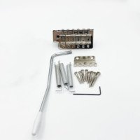 ST Electric Guitar Tremolo Bridge Set, Single Vibrato System with Tremolo Plate, Saddles and Tailpiece for 6-string Guitars