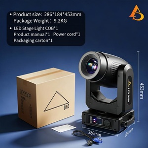 AICPOSE - Luz Móvil LED BSW de 250 W para DJ, Fiestas, Bodas, DMX 3 en 1 con Anillo - Product Image 6