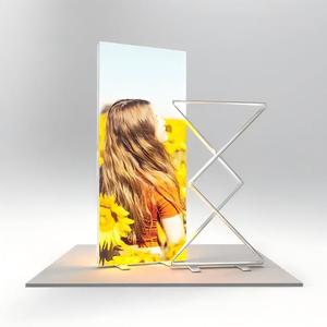 Foldable Pop Up Frameless SEG <b>Light</b> <b>Box</b> Portable Aluminum Tension Fabric LED Backlit Stand Trade Show <b>Advertising</b> Display - Product Image 1