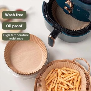 Air Fryer Filter Paper Disposable Paper Air Fryer Accessories Air Fryer Paper Sheet Food <b>Silicone</b> Offset Printing Virgin Coated - Product Image 2