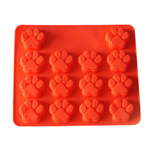 Silicone Paw Print <b>Mold</b> 30.1x25.1x1.6cm Red For Cake Chocolate Ice Cube <b>Candle</b> Epoxy Jelly Pudding Mousse Making - Product Image 4