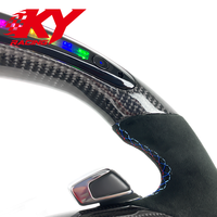 Volant de course personnalisé en fibre de carbone avec LED et indicateur de régime pour BMW M3 M4 M5 330i 335i 318i E60 E61 E62 E63 E64 E87 E82 E87 E93 E91 E92
