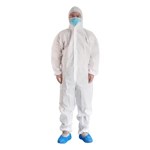 Tuta impermeabile per indumenti protettivi monouso in tessuto Non tessuto SMS PP + PE con prezzo di fabbrica