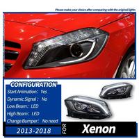 Faros Delanteros LED Modificados para Mercedes Benz Clase A W176 2013-2018, Sistema de Iluminación Delantera Enchufable