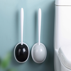 Accesorios de Baño al por Mayor, Juego de Escobilla y Soporte para Inodoro de Silicona, Montado en la Pared - Product Image 2