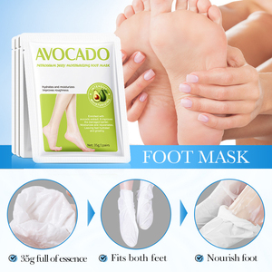 Masque blanchissant rajeunissant de peau d'exfoliant d'avocat de marque de bouche d'OEM réparant le masque hydratant de pied nourrissant - Product Image 4