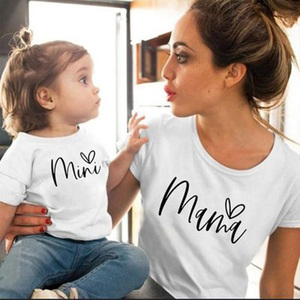 Mammy and Me Outfits <span class=keywords><strong>Mama</strong></span> Mini Print Family Matching Camisetas - Product Image 2