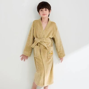 Di fascia alta in puro cotone <span class=keywords><strong>accappatoio</strong></span> per gli uomini e gli adolescenti delle ragazze assorbente camicia da notte termica per l'estate - Product Image 3