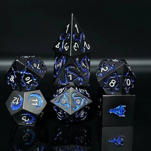 Metall Rpg Custom Logo Dungeons und Drachen Polyed rische Dnd Mixed Color Würfel 7 teile/satz - Product Image 3