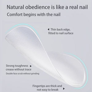 <span class=keywords><strong>Venta</strong></span> directa <span class=keywords><strong>de</strong></span> fábrica, 100 Uds., ataúd transparente <span class=keywords><strong>de</strong></span> cubierta completa, punta <span class=keywords><strong>de</strong></span> uña acrílica, prensa acrílica en uñas, <span class=keywords><strong>venta</strong></span> al por mayor, acrílico transparente - Product Image 3