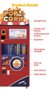 Máquina expendedora automática de palomitas de maíz infladas con aire, para cine, con monedero, para palomitas de maíz con caramelo - Product Image 2