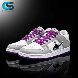 Greatshoes Sneakers Sportive da Uomo, Scarpe da Ginnastica di Design, Sepatu Sneaker Uomo Sportswear Grigio Bianco Viola Cartoon <span class=keywords><strong>Anime</strong></span> Skate - Product Image 2