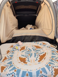 Tente de coffre arrière gonflable pour Tesla Model 3, camping automobile, imperméable, tissu Oxford 3000 mm, abri de hayon, entrée de luxe, 2-3 personnes, véhicule électrique - Product Image 5