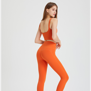 Débardeur de sport pour femme, dos en U, à double bretelle fine, extensible, coupe ajustée, avec coussinets intégrés, pour fitness et yoga, sans manches, style crop top, vente en gros - Product Image 5