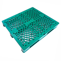 Palette plastique simple face en PEHD, 3 traverses, entrée 4 directions, pour chariot élévateur, stockage en rayonnage d'entrepôt, usine