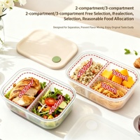Nouvelles Tendances : Boîte à lunch en silicone haute transparence, compatible micro-ondes, boîte bento, récipient pour repas diététiques, boîte de conservation alimentaire