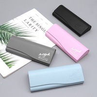 Étui à lunettes de myopie rectangulaire haut de gamme en gros, portable, anti-pression, couleur unie, fait main, petit format, rigide, pour femme