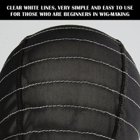 Bonnet dôme élastique extensible 4x4 5x5 13x4, doux pour la peau, respirant, noir, pour la confection de perruques, filet à perruque en maille respirant pour la couture