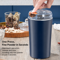 Petit moulin à café électrique domestique portable en métal pour cinq types de céréales, épices, noix et sucre candi
