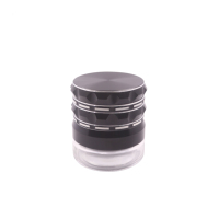 Nouveau broyeur d'herbes manuel en aluminium de 2.5 pouces avec conteneur de stockage transparent accessoires de fumer en plastique pour les techniques de Logo d'épices alimentaires
