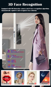 इसराएल फेस फिंगरप्रिंट स्मार्ट इलेक्ट्रॉनिक डोर लॉक टुया वाईफाई वीडियो इंटरकॉम ऐप कैमरा डिजिटल डोर लॉक कीलेस कार्ड सुरक्षित लॉक - Product Image 6