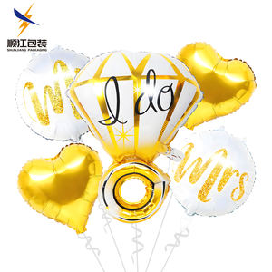 Bouquet di Palloncini San Valentino 'Ti Amo', Palloncini in Alluminio a Forma di Cuore, Decorazione per Feste di Matrimonio - Product Image 3