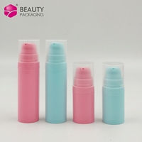 Botol Pengap 10 Ml 15 Ml 5 Ml Kosong Kosmetik Putih Hitam Merah Muda Biru Vakum Botol Dispenser Losion Pengap untuk Serum dengan Pompa