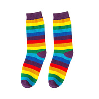 Vente en gros Adulte Taille Arc-En-Ciel Chaussettes Cadeau Mignon Lesbienne Gay Bisexuel Trans Lgbt Pride Femmes Chaussettes En Coton