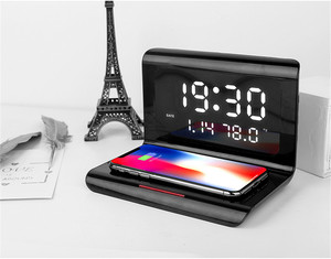 <span class=keywords><strong>Chargeur</strong></span> sans fil <span class=keywords><strong>Réveil</strong></span> Thermomètre <span class=keywords><strong>Chargeur</strong></span> sans fil Charge rapide pour <span class=keywords><strong>Smartphone</strong></span> - Product Image 2