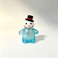 Новогодняя фигурка Санта-Клауса, оленя, снеговика, елки из ТПР-материала, медленно восстанавливающая форму, антистрессовая игрушка, подарочная коробка-сюрприз