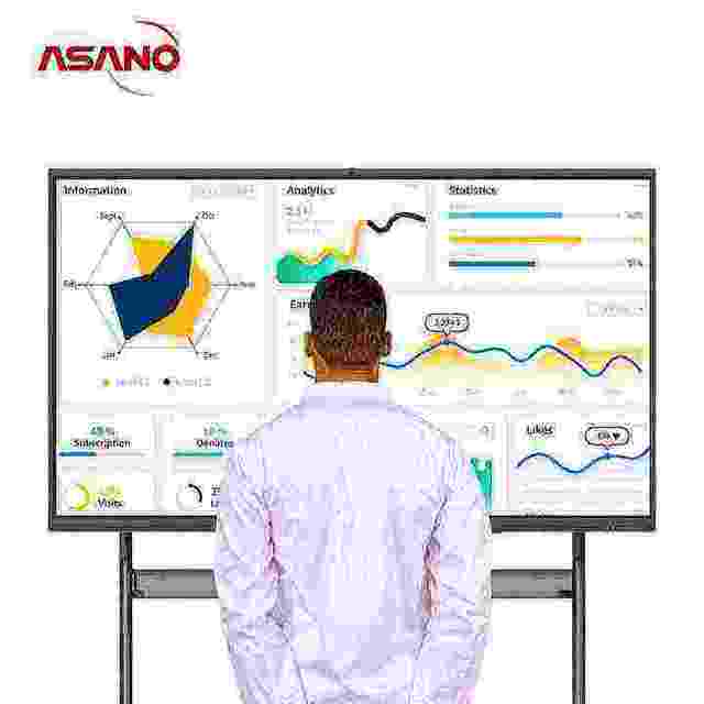 Interactive Whiteboard 86 Inch Dual System Windows Smart Interactive Flat Panel for Large Conference