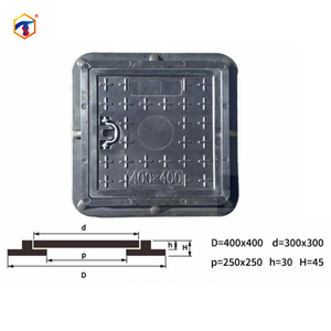 Couvercle de manhole d'évacuation des eaux usées en composite SMC / plastique renforcé de fibres de verre FRP de 650 mm - Product Image 3