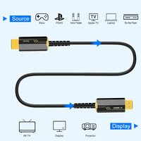 Câble HDMI 2.1 en fibre optique plaqué or LinkJun A211-1, 8K 60Hz, PVC, pour TV, moniteur, ordinateur, projecteur - Vente flash