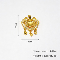 Pendentifs breloques vintage dorés ajourés en forme de serrure de sécurité, clochettes ethniques pour la fabrication de colliers faits main, vente en gros