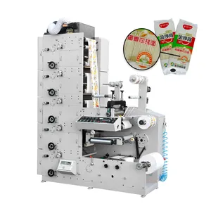 Veelkleurige Automatische Zelfklevende Papier Flexo Drukmachine En Plakband Drukmachine